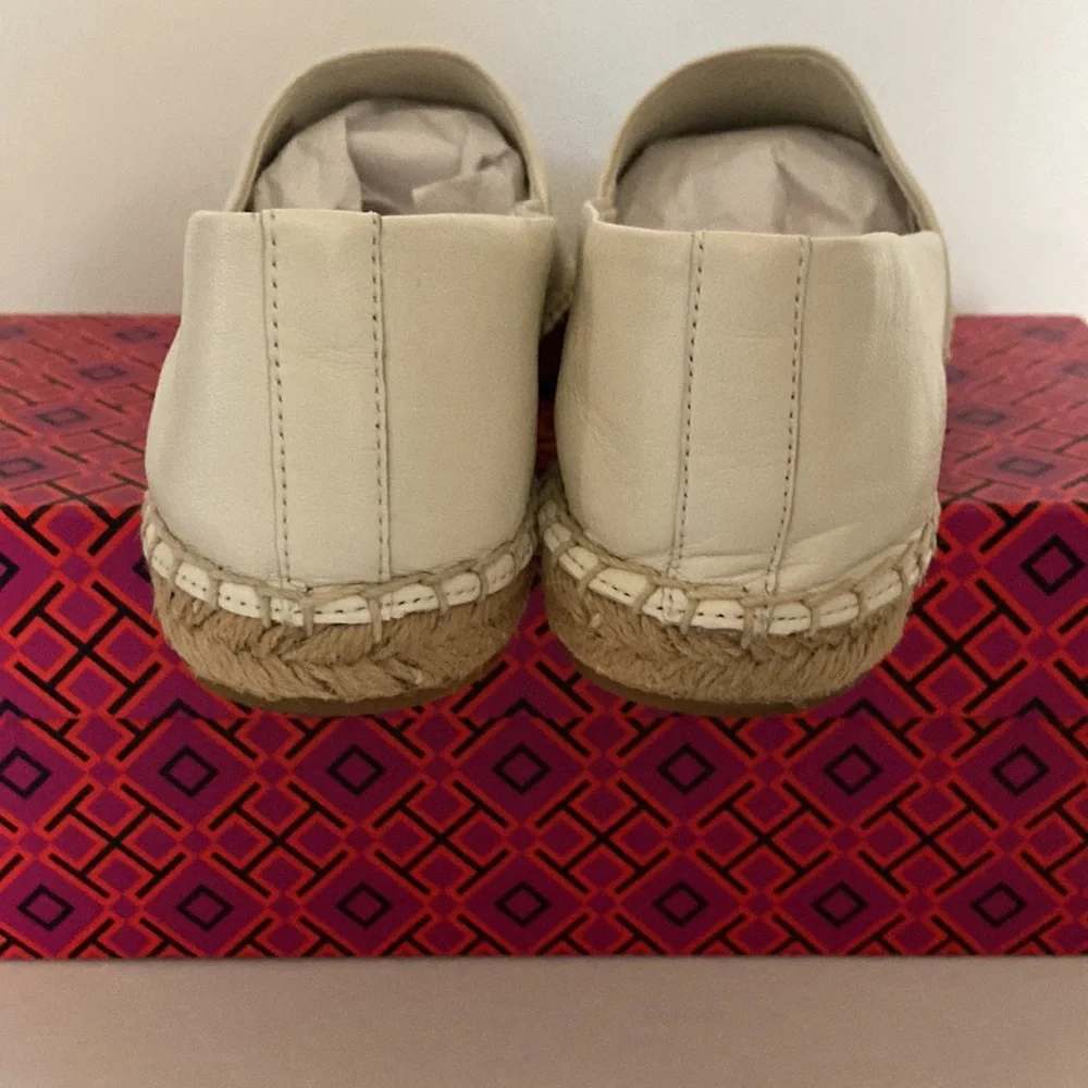 TORY BURCH Leather Color Block Flat Espadrille 7.5